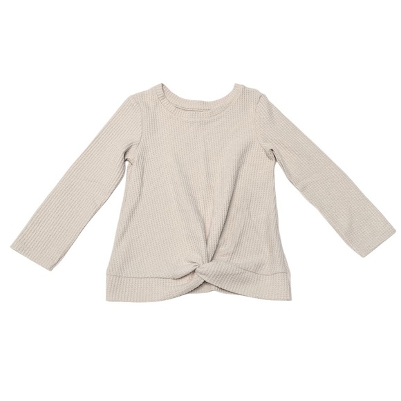 Cat & Jack Other - Cat & Jack Girls Oatmeal Waffle-Knit Long Sleeve Tee | Kids 4T
